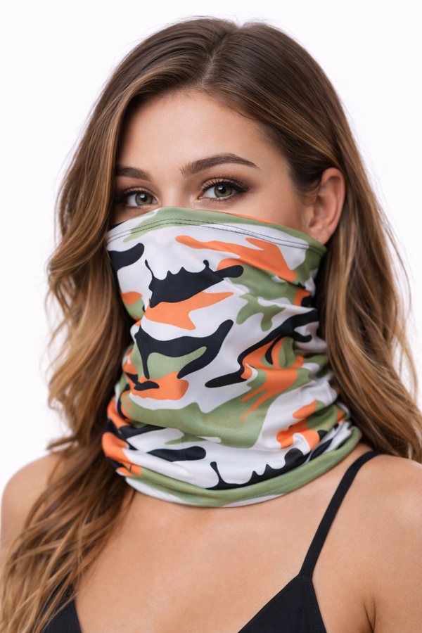 Orange Camo Dust Mask