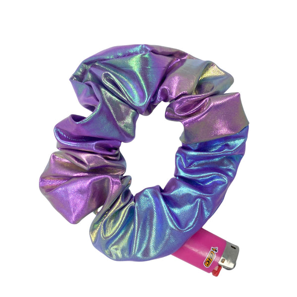 HOLOGRAPHIC ZIP SCRUNCHIE
